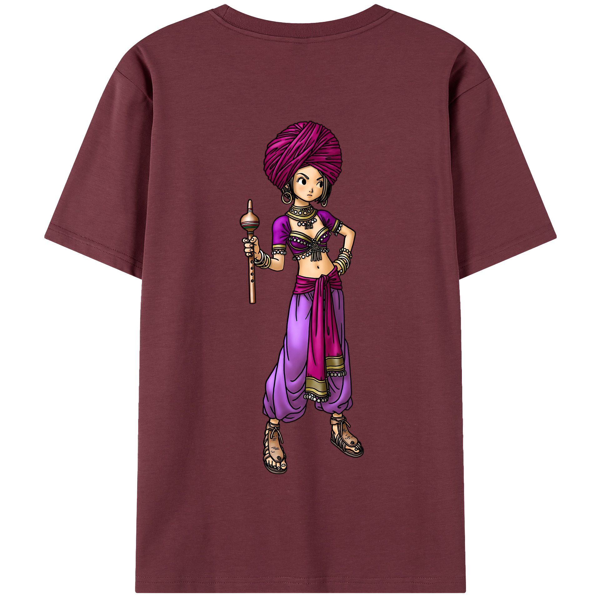 （画像用） ドラゴンクエスト Doragon Kuesuto Dragon Quest 綿100％半袖Tシャツ（背面プリント）
